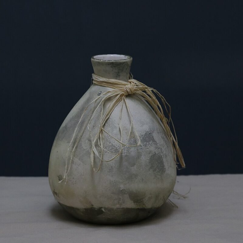 Ceramic Vase with Dried Flower Set