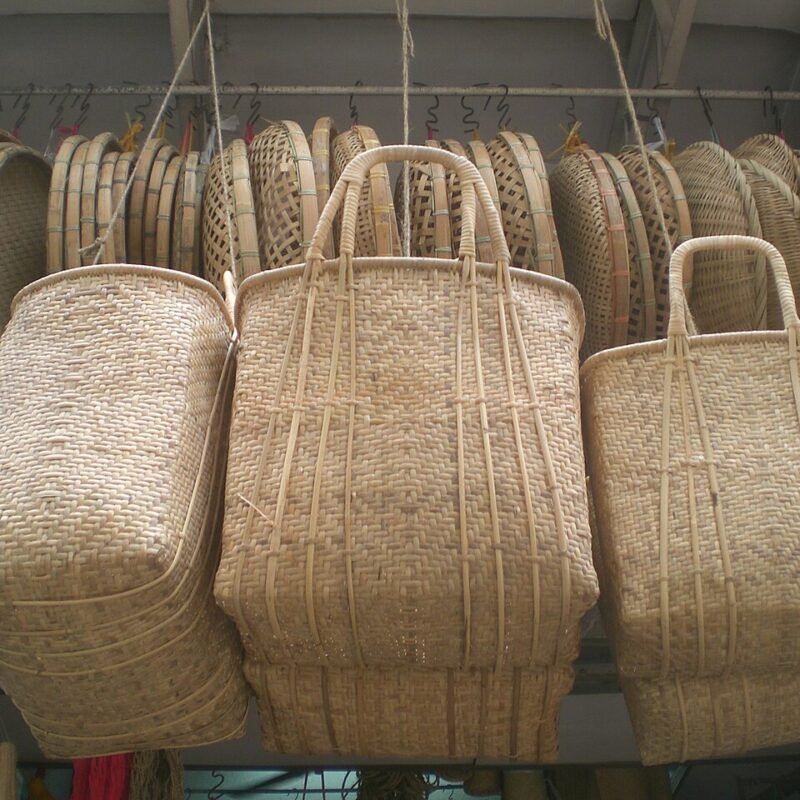 Woven Rattan Planter Basket
