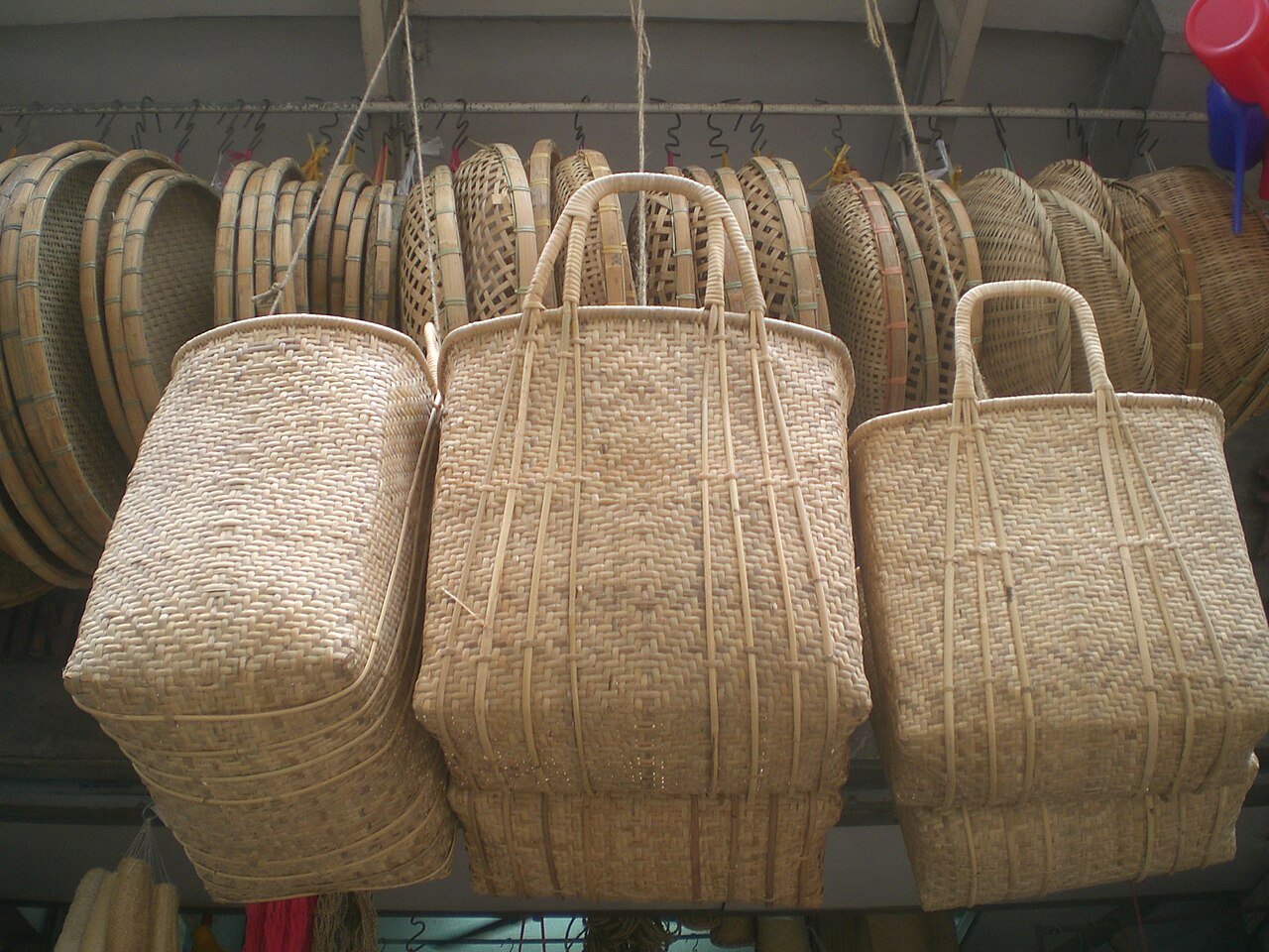 Woven Rattan Planter Basket